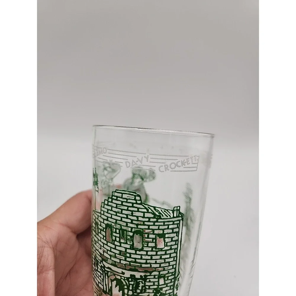 Davy Crockett Vintage Drinking Glass The Alamo Jam Jar Set Of 2